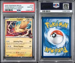 2025 POKEMON DRI EN-DESTINED RIVALS #070 TEAM ROCKET'S ZAPDOS PSA 10 - Image 3