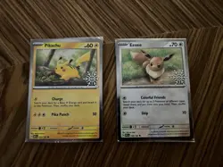Pokemon 151 Holiday Calendar Snowflake Eevee 133/165 & Pikachu 025/165 Sealed - Image 1