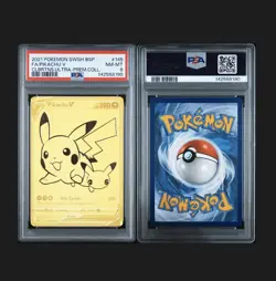 Pokemon Pikachu V SWSH145 Gold Promo PSA 8 Celebrations Ultra Premium Collection - Image 3