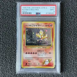 1999 POKEMON JPN GYM 2 #146 BLAINE'S MOLTRES HOLO PSA 9 - Image 1