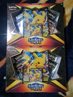 2 Pokemon TCG: Shining Fates Pikachu V Collection Box NEW - Image 1