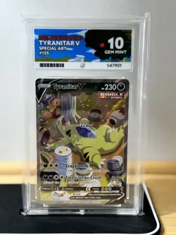Tyranitar V 155/163 Alt Art ACE 10 GEM MINT Pokemon TCG Battle Styles - Image 1