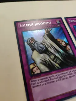 2x Yugioh! Solemn Judgment LCJW-EN182 Secret Rare 1st Edition LP - Image 2