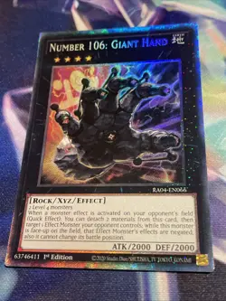 Yu-Gi-Oh! TCG Number 106: Giant Hand RA04-EN066 Collector’s Rare NM/M - Image 2
