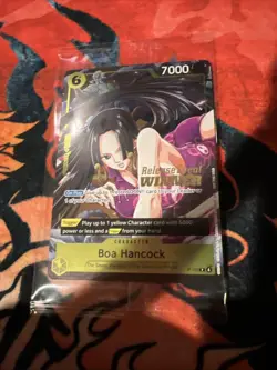 One Piece OP-15 PRE-RELEASE WINNER BOA HANCOCK SEALED NEAR MINT English - Image 2