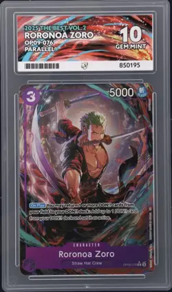 RORONOA ZORO 2025 ONE PIECE PREMIUM VOL. 2 RARE ALT ART #OP09-076 Ace 10 - Image 1