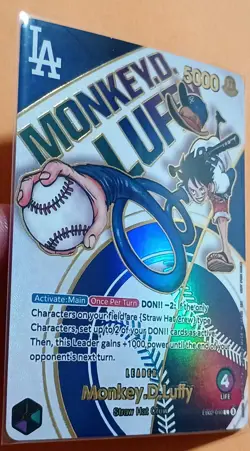 Monkey.D.Luffy LA Dodgers One Piece custom PROXY 1:1 - Image 2