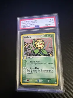 PSA 9 Pokemon Sunflora EX Unseen Forces Holo Rare Card 16/115 - Image 1