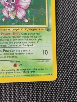 Venomoth 13/64 Jungle Holo - Rare 1999 Wizards Pokemon TCG Card English LP - Image 4