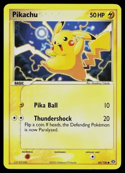 Pokemon Card - Pikachu Emerald 60/106 Common - Image 1