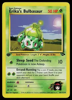 Pokemon Card - Erika's Bulbasaur Gym Challenge 39/132 Uncommon 1st Edition - Image 1