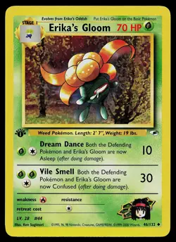 Pokemon Card - Erika's Gloom Gym Heroes 46/132 Uncommon 1st Edition - Image 1