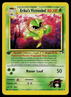 Pokemon Card - Erika's Victreebel Gym Heroes 26/132 Rare 1st Edition - Image 1