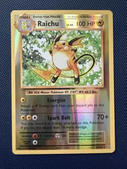 Pokemon TCG Raichu Evolutions 36/108 Reverse Holo Holo Rare Card 2016 - Image 1