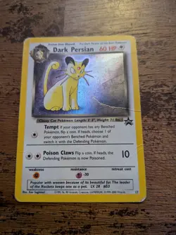 Dark Persian Pokemon Card WOTC Black Star Promo #17 Holo RARE Swirl 2000 HP - Image 1