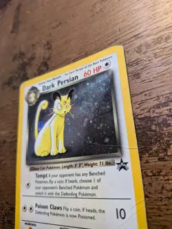 Dark Persian Pokemon Card WOTC Black Star Promo #17 Holo RARE Swirl 2000 HP - Image 4