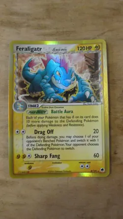 Feraligatr Delta Species 2/101 Dragon Frontiers Reverse Holo Card 2006 - Image 1