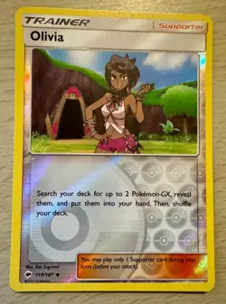 Pokemon TCG Olivia 119/147 Burning Shadows Reverse Holo Trainer Card - Image 1