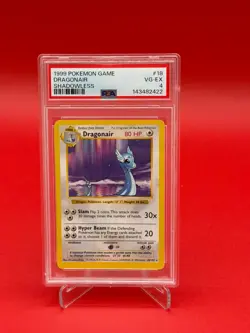 1999 Shadowless Dragonair 18/102 PSA 4 Vintage Pokemon - Image 1