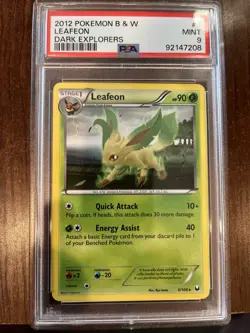 2012 Pokemon B&W Dark Explorers Leafeon 6/108 PSA 9 - Image 1