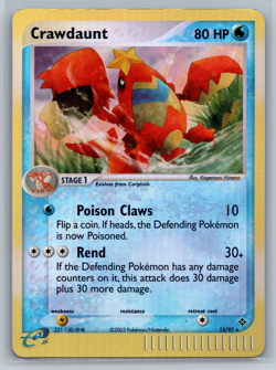 Pokemon TCG 2003 Crawdaunt 13/97 EX Dragon Reverse Holo Near Mint LP - Image 2