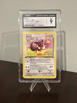 CGC 9 MINT Eevee 1999 Jungle 1st Edition 51/64 Pokemon Card - Image 1