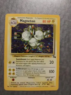 MAGNETON 11/62 HOLO RARE FOSSIL POKEMON UNLIMITED HOLO HP - Image 2