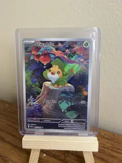 Pokemon TCG Sewaddle Sv: White Flare 087/086 Illustration Rare Holo English - Image 1