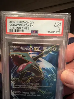 2015 POKEMON XY ROARING SKIES #104 FULL ART/RAYQUAZA EX PSA 9🔥📈📈📈 - Image 2