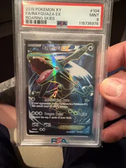 2015 POKEMON XY ROARING SKIES #104 FULL ART/RAYQUAZA EX PSA 9🔥📈📈📈 - Image 3