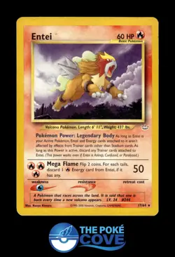 Entei 17/64 | Neo Revelation Unlimited | Pokemon Rare | LP - Image 1