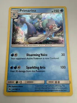 Pokemon TCG Primarina 41/149 Cracked Ice Holo - Sun & Moon - Image 1