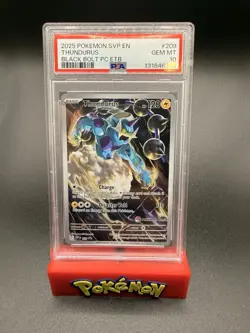 2025 POKEMON BLACK BOLT POKEMON CENTER ETB PROMO SVP #209 THUNDURUS PSA 10 - Image 1