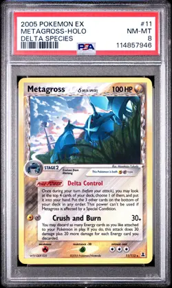 2005 POKEMON EX DELTA SPECIES METAGROSS #11 HOLO PSA 8 NM #114857946 - Image 1