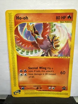 Pokemon TCG Ho-Oh Wizards Black Star Promos #52 e-Reader MP - Image 1