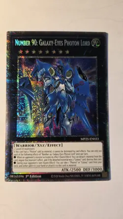 MP25-EN033 Number 90: Galaxy-Eyes Photon Lord Starlight Rare 1st Edition YuGiOh - Image 1