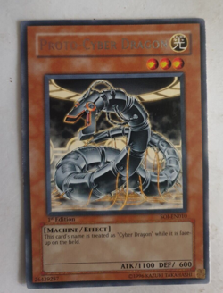 YUGIOH PROTO-CYBER DRAGON RARE SOI-EN010 1ST ED NM - Image 1