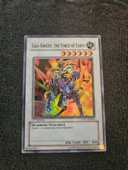 1X Gaia Knight, the Force of Earth - 5DS1-EN042 - Super Rare 1st Edition - Image 1