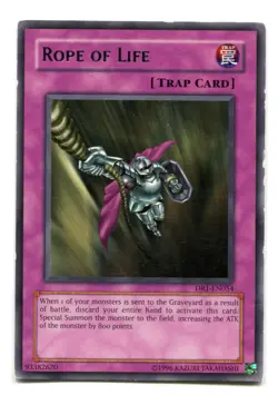 Yu-Gi-Oh! PLAYED/POOR Rope of Life Rare englisch Rettungsleine - Image 1