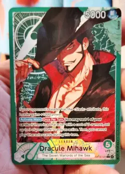 ONE PIECE The Azure Sea's Seven DRACULE MIHAWK LEADER ALT ART OP14-020 ENGLISH - Image 1