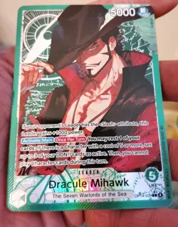 ONE PIECE The Azure Sea's Seven DRACULE MIHAWK LEADER ALT ART OP14-020 ENGLISH - Image 2