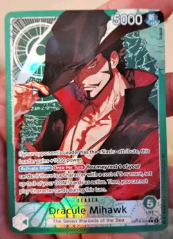 ONE PIECE The Azure Sea's Seven DRACULE MIHAWK LEADER ALT ART OP14-020 ENGLISH - Image 4