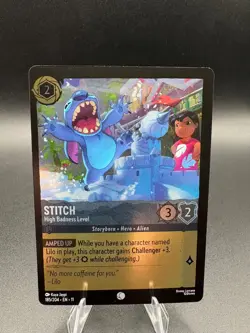Stitch High Badness Level 185/204 Foil Common Disney Lorcana Winterspell - Image 1