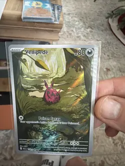 Pokemon Venipede Illustration Rare Card 132/086 Black Bolt TCG NM - Image 2