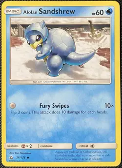 Alolan Sandshrew 28/156 Sm-Ultra Prism Regular - Pokemon Card - Image 1
