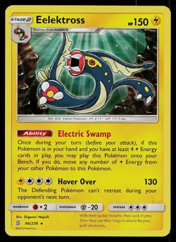 Pokemon Card Unified Minds Eelektross 66/236 Rare Holo - Image 1