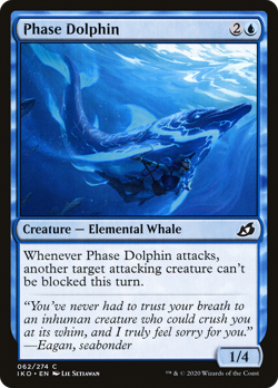 Phase Dolphin - Foil 062/274 Lightly Played IKO Ikoria: Lair of Behemoths MTG Ma - Image 1