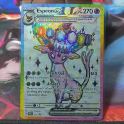Espeon EX 175 – Prismatic Evolutions Promo – NM Pokemon TCG Figure Collectio - Image 1