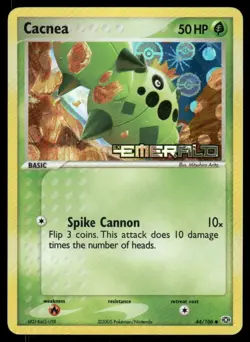 Pokemon Cards Cacnea 44/106 Reverse Holo STAMPED Emerald Common NM - Image 1