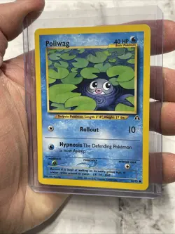 Poliwag Vintage 2001 Pokemon Neo Discovery TCG 62/75 NM/MT Near Mint Pokemon Vtg - Image 2